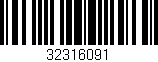 Código de barras (EAN, GTIN, SKU, ISBN): '32316091'