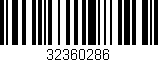 Código de barras (EAN, GTIN, SKU, ISBN): '32360286'