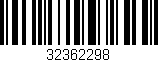 Código de barras (EAN, GTIN, SKU, ISBN): '32362298'