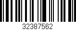 Código de barras (EAN, GTIN, SKU, ISBN): '32387562'