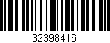 Código de barras (EAN, GTIN, SKU, ISBN): '32398416'