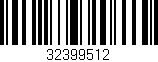 Código de barras (EAN, GTIN, SKU, ISBN): '32399512'