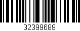 Código de barras (EAN, GTIN, SKU, ISBN): '32399689'