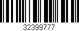 Código de barras (EAN, GTIN, SKU, ISBN): '32399777'