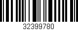 Código de barras (EAN, GTIN, SKU, ISBN): '32399780'