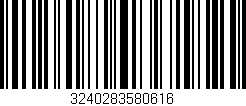 Código de barras (EAN, GTIN, SKU, ISBN): '3240283580616'