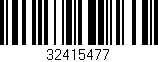 Código de barras (EAN, GTIN, SKU, ISBN): '32415477'