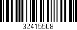Código de barras (EAN, GTIN, SKU, ISBN): '32415508'
