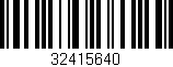 Código de barras (EAN, GTIN, SKU, ISBN): '32415640'
