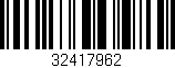 Código de barras (EAN, GTIN, SKU, ISBN): '32417962'