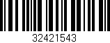Código de barras (EAN, GTIN, SKU, ISBN): '32421543'