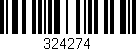 Código de barras (EAN, GTIN, SKU, ISBN): '324274'