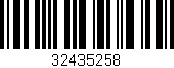 Código de barras (EAN, GTIN, SKU, ISBN): '32435258'