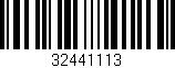 Código de barras (EAN, GTIN, SKU, ISBN): '32441113'