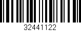 Código de barras (EAN, GTIN, SKU, ISBN): '32441122'