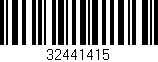 Código de barras (EAN, GTIN, SKU, ISBN): '32441415'