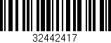 Código de barras (EAN, GTIN, SKU, ISBN): '32442417'