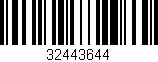 Código de barras (EAN, GTIN, SKU, ISBN): '32443644'