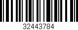 Código de barras (EAN, GTIN, SKU, ISBN): '32443784'