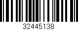 Código de barras (EAN, GTIN, SKU, ISBN): '32445138'