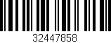 Código de barras (EAN, GTIN, SKU, ISBN): '32447858'