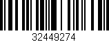 Código de barras (EAN, GTIN, SKU, ISBN): '32449274'
