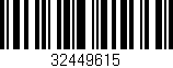 Código de barras (EAN, GTIN, SKU, ISBN): '32449615'