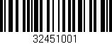 Código de barras (EAN, GTIN, SKU, ISBN): '32451001'
