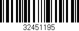 Código de barras (EAN, GTIN, SKU, ISBN): '32451195'
