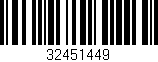 Código de barras (EAN, GTIN, SKU, ISBN): '32451449'