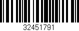 Código de barras (EAN, GTIN, SKU, ISBN): '32451791'