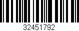Código de barras (EAN, GTIN, SKU, ISBN): '32451792'