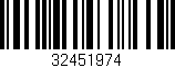 Código de barras (EAN, GTIN, SKU, ISBN): '32451974'