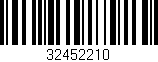 Código de barras (EAN, GTIN, SKU, ISBN): '32452210'