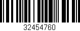 Código de barras (EAN, GTIN, SKU, ISBN): '32454760'