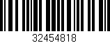 Código de barras (EAN, GTIN, SKU, ISBN): '32454818'