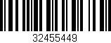 Código de barras (EAN, GTIN, SKU, ISBN): '32455449'