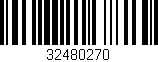 Código de barras (EAN, GTIN, SKU, ISBN): '32480270'