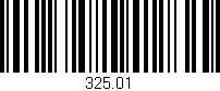 Código de barras (EAN, GTIN, SKU, ISBN): '325.01'
