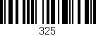 Código de barras (EAN, GTIN, SKU, ISBN): '325'