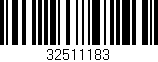 Código de barras (EAN, GTIN, SKU, ISBN): '32511183'