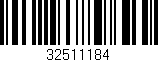 Código de barras (EAN, GTIN, SKU, ISBN): '32511184'