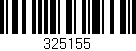 Código de barras (EAN, GTIN, SKU, ISBN): '325155'