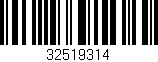 Código de barras (EAN, GTIN, SKU, ISBN): '32519314'