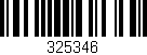 Código de barras (EAN, GTIN, SKU, ISBN): '325346'