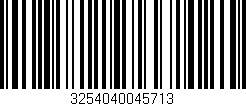 Código de barras (EAN, GTIN, SKU, ISBN): '3254040045713'