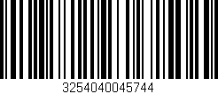 Código de barras (EAN, GTIN, SKU, ISBN): '3254040045744'