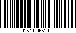 Código de barras (EAN, GTIN, SKU, ISBN): '3254879651000'