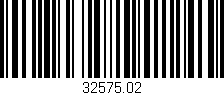 Código de barras (EAN, GTIN, SKU, ISBN): '32575.02'