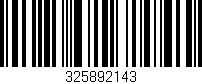 Código de barras (EAN, GTIN, SKU, ISBN): '325892143'
